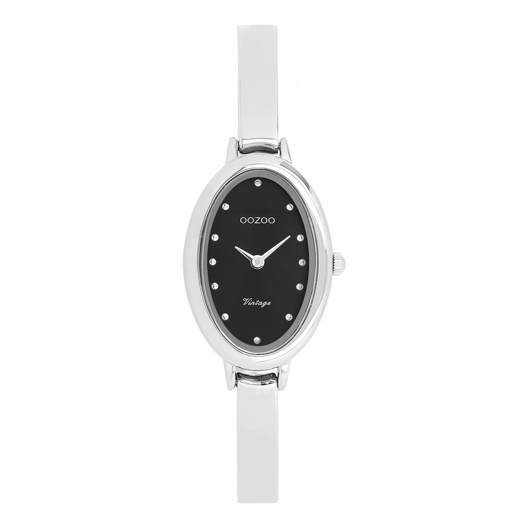 Silver coloured OOZOO watch with stainless steel bracelet
